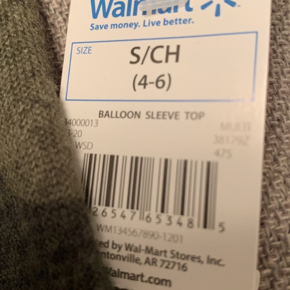 NWT MODA Camouflage CAMO Top Balloon & Quarter Length Sleeves - Picture 10 of 11